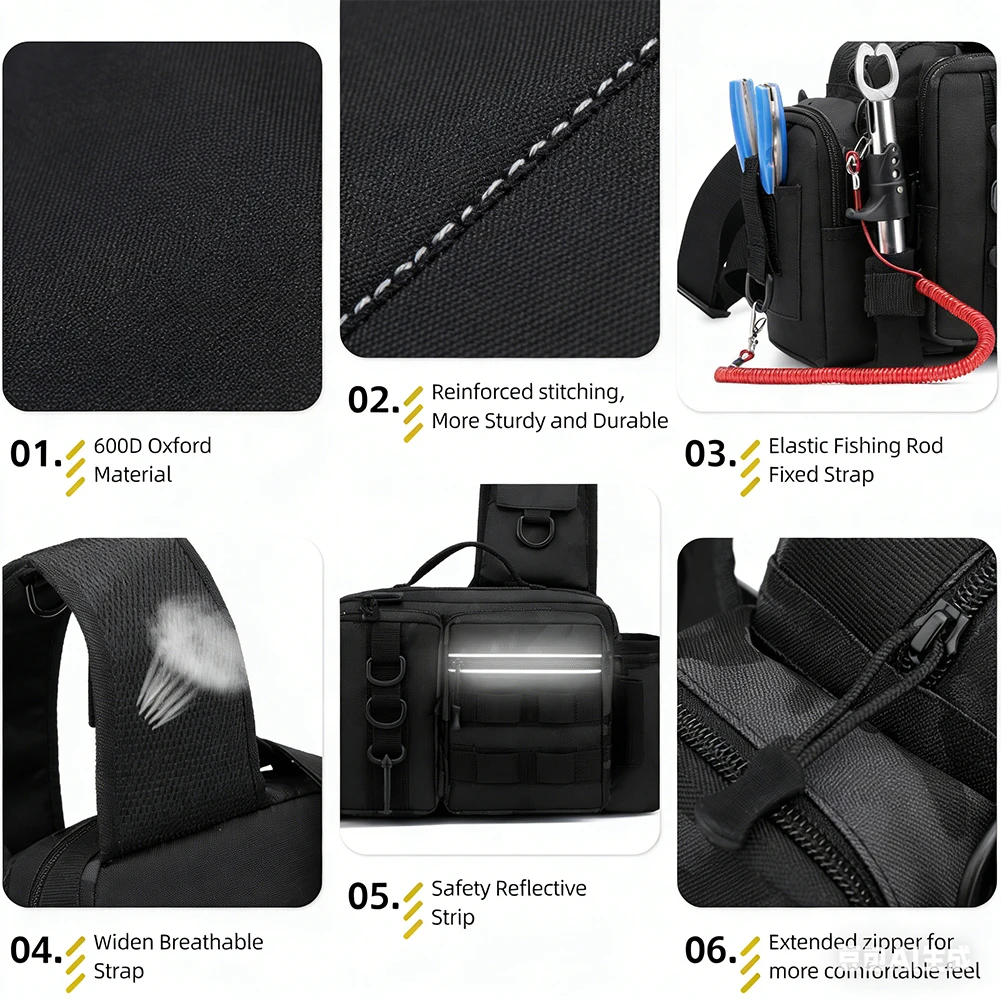 Fishing Backpack - Plecak wędkarski z uchwytem na wędki,