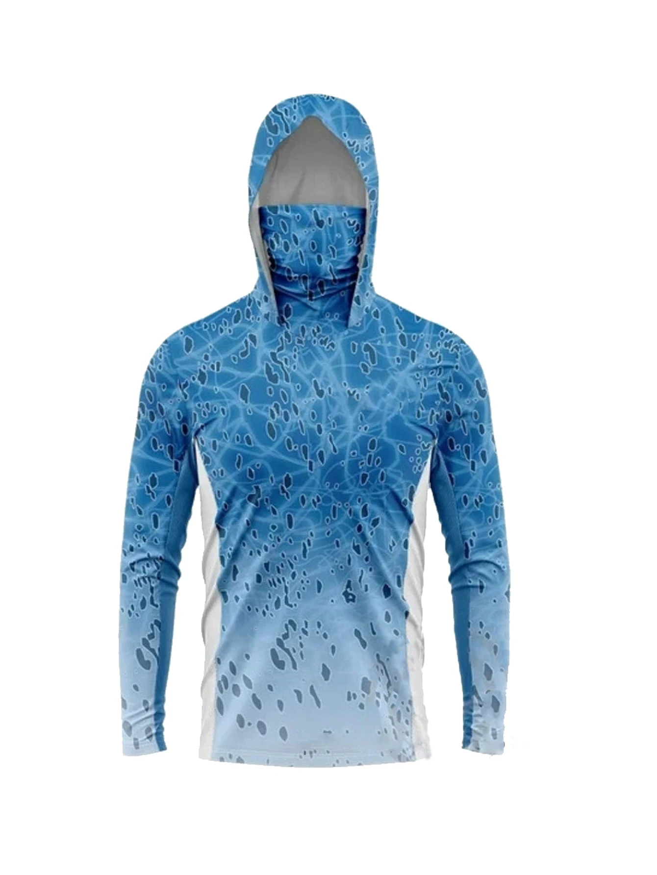 Fishing Mask Sun Protection - Męska bluza wędkarska z długim rękawem,