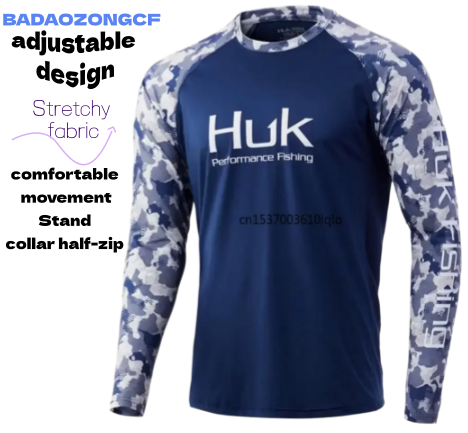 Fishing Shirt Uv Protection - Męska koszula wędkarska HUK z długim