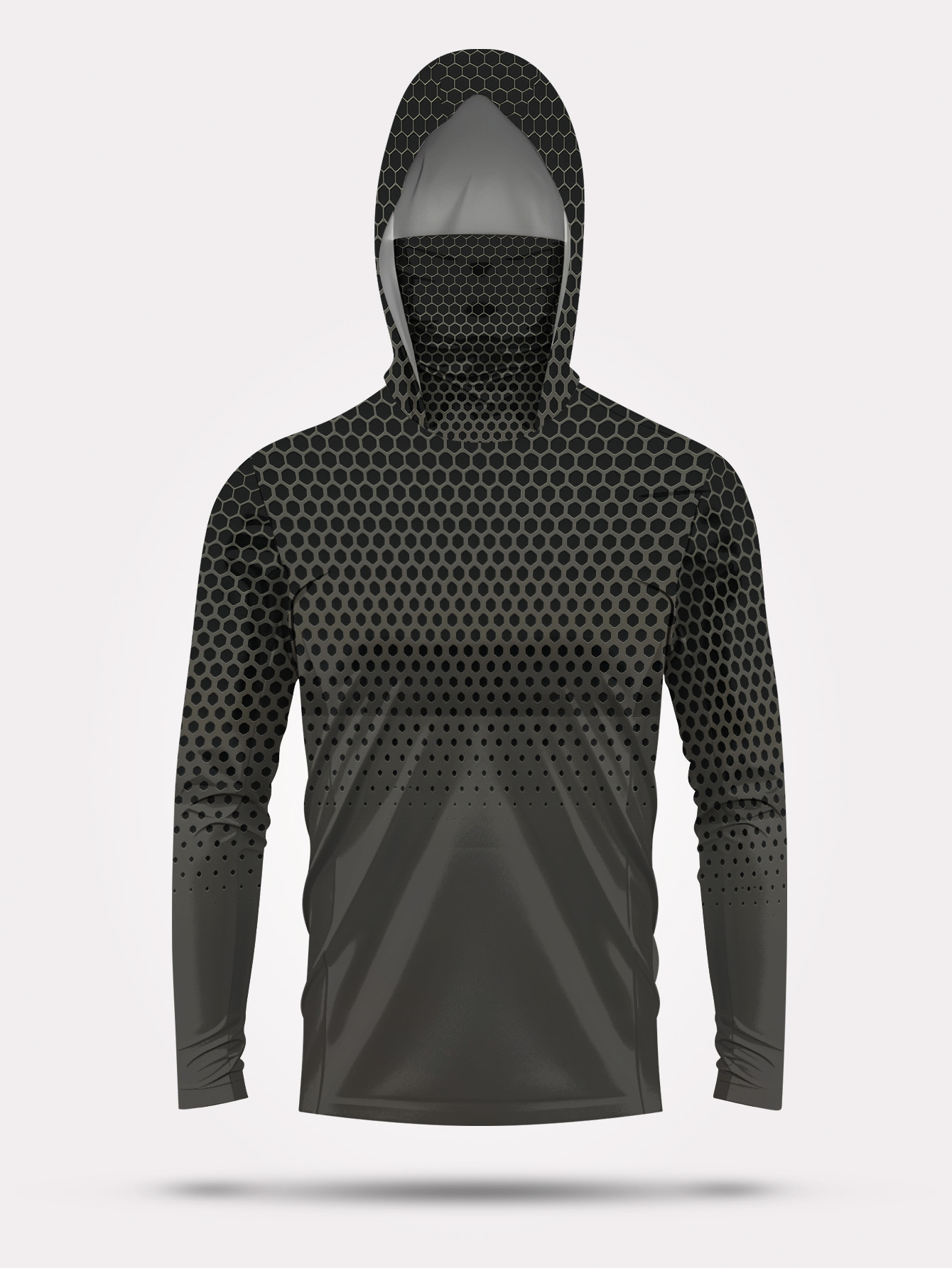 Fishing Shirt Uv Protection - Męska koszulka wędkarska z kapturem, długi