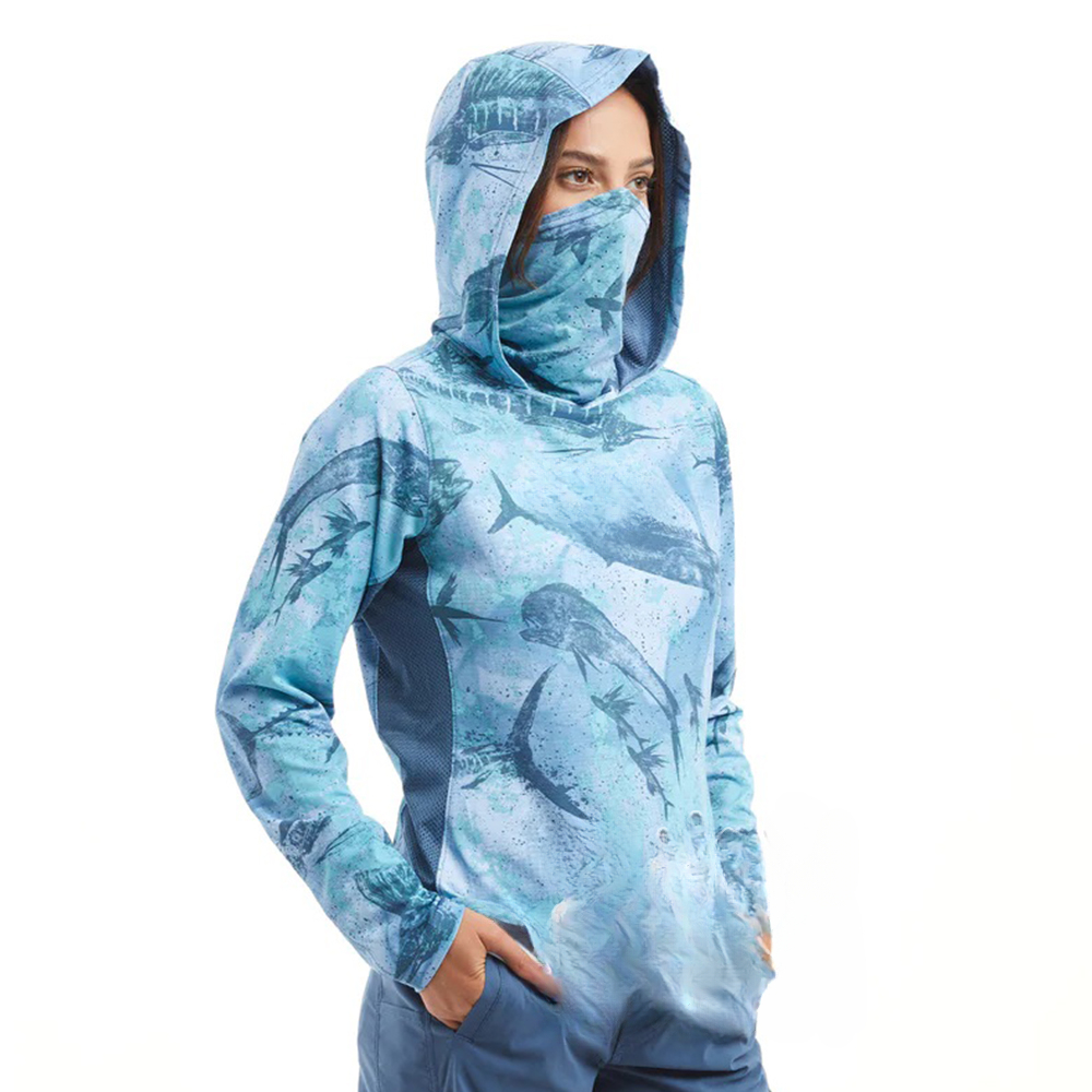 Fishing Shirt Uv Protection - Damskie koszulki wędkarskie z długim rękawem,