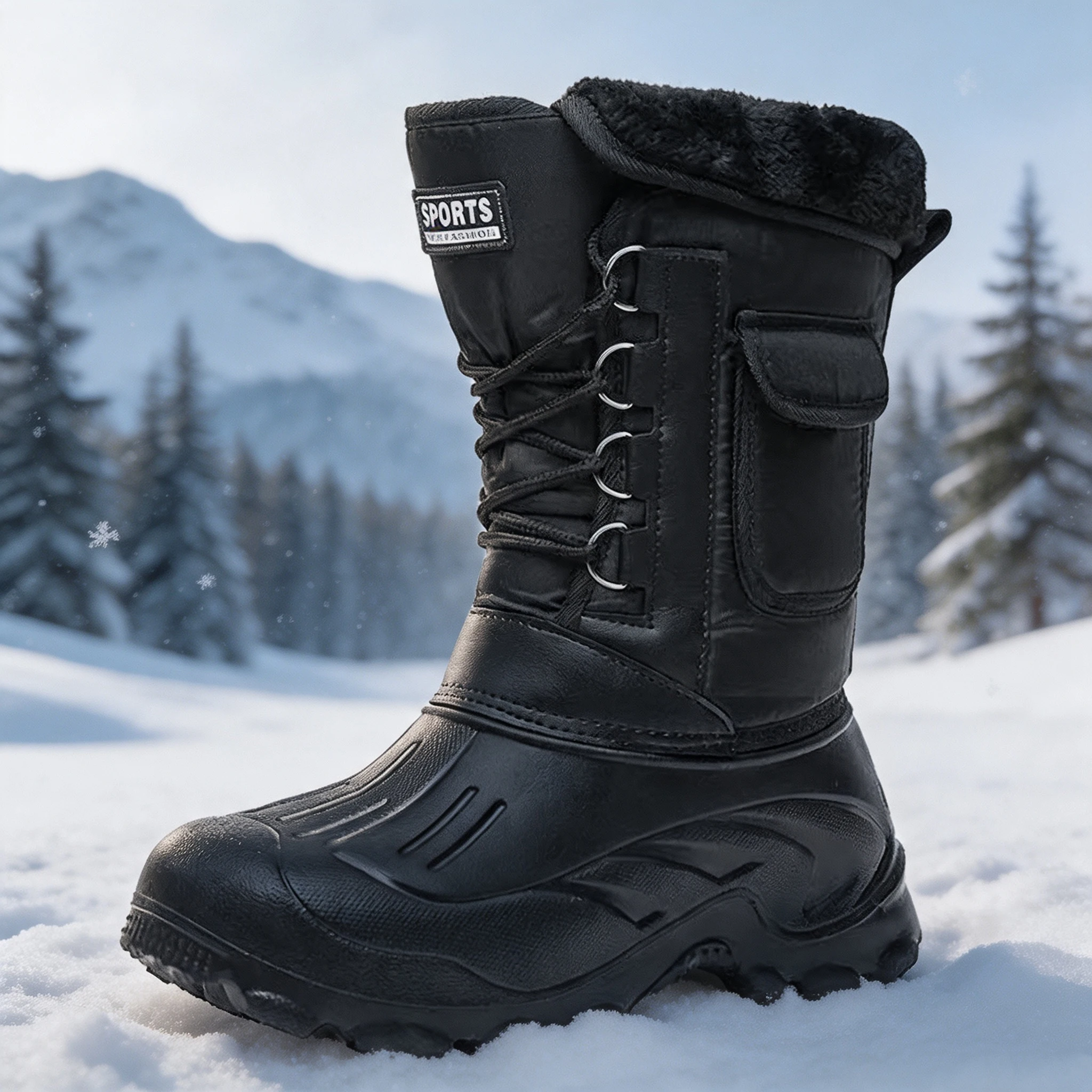 Fishing Boots - Męskie zimowe buty śniegowe, buty wędkarskie