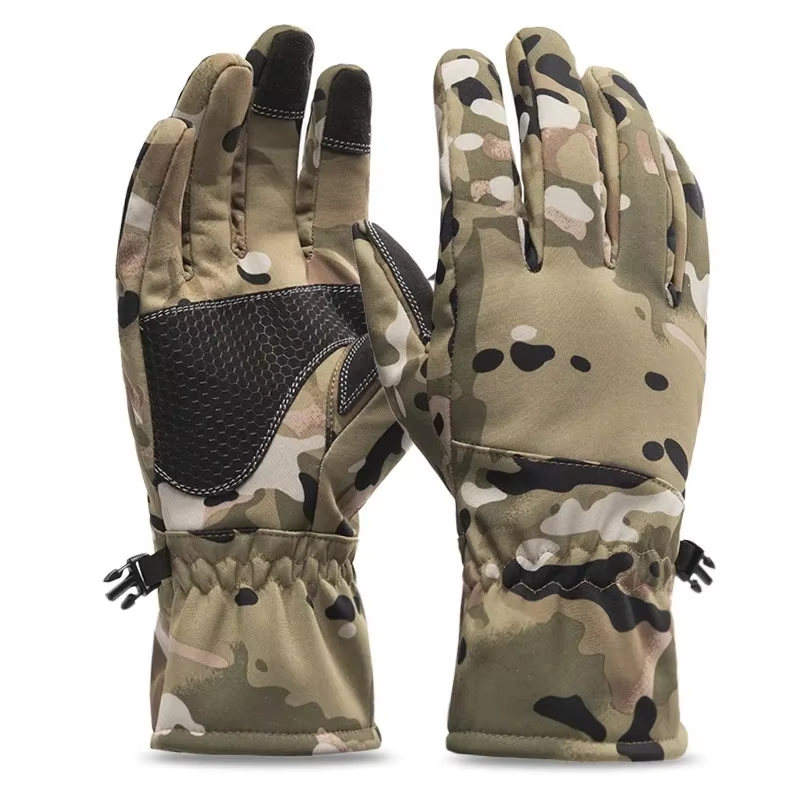 Fishing Gloves - Rękawice taktyczne outdoorowe kamuflażowe myśliwskie ciepłe