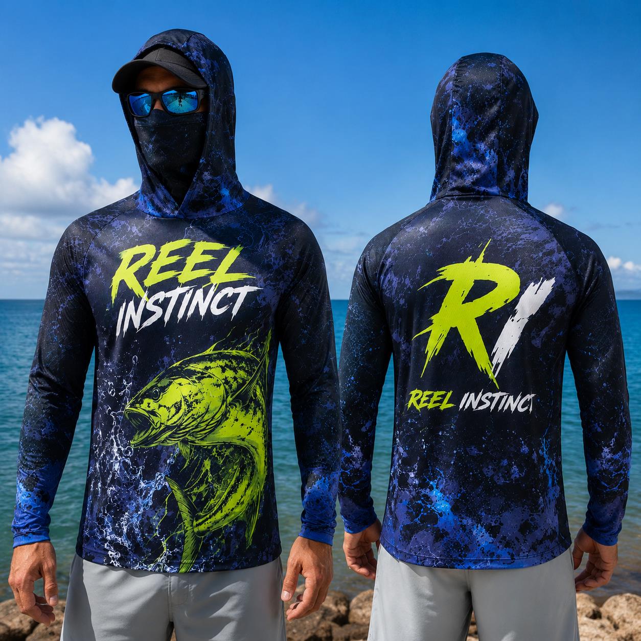 Męska koszulka wędkarska z kap – Fishing Mask Sun Protection recenzja i cena